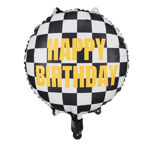 Folienballon – Schachbrett Happy Birthday 45 cm