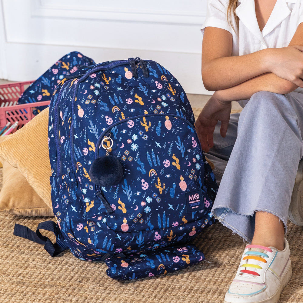 Dreikammer-Schulrucksack Oslo – Desert 27 l