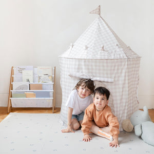 Kinderspielzelt Recycled - Gingham Beige