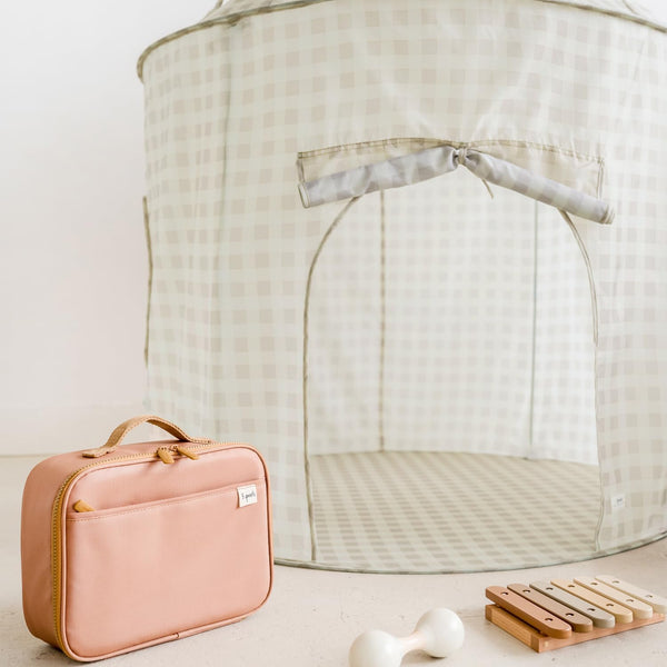 Kinderspielzelt Recycled - Gingham Beige