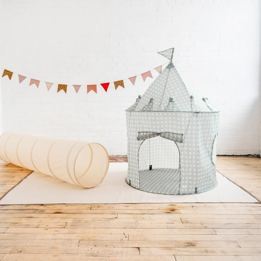 Kinderspielzelt Recycled - Gingham Blue