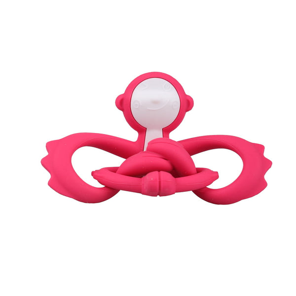 Beißring – Äffchen Dunkelrosa - tablude.com