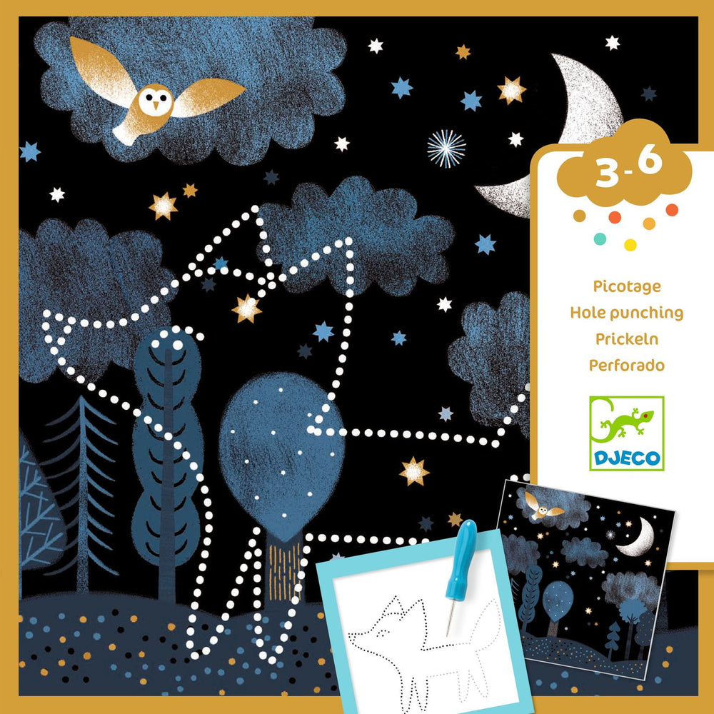 Bastelset zum Stecken  - Wald bei Nacht - tablude.com