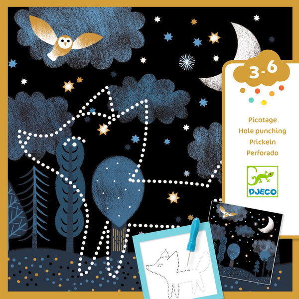 Bastelset zum Stecken  - Wald bei Nacht - tablude.com