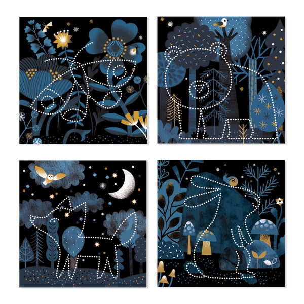 Bastelset zum Stecken  - Wald bei Nacht - tablude.com