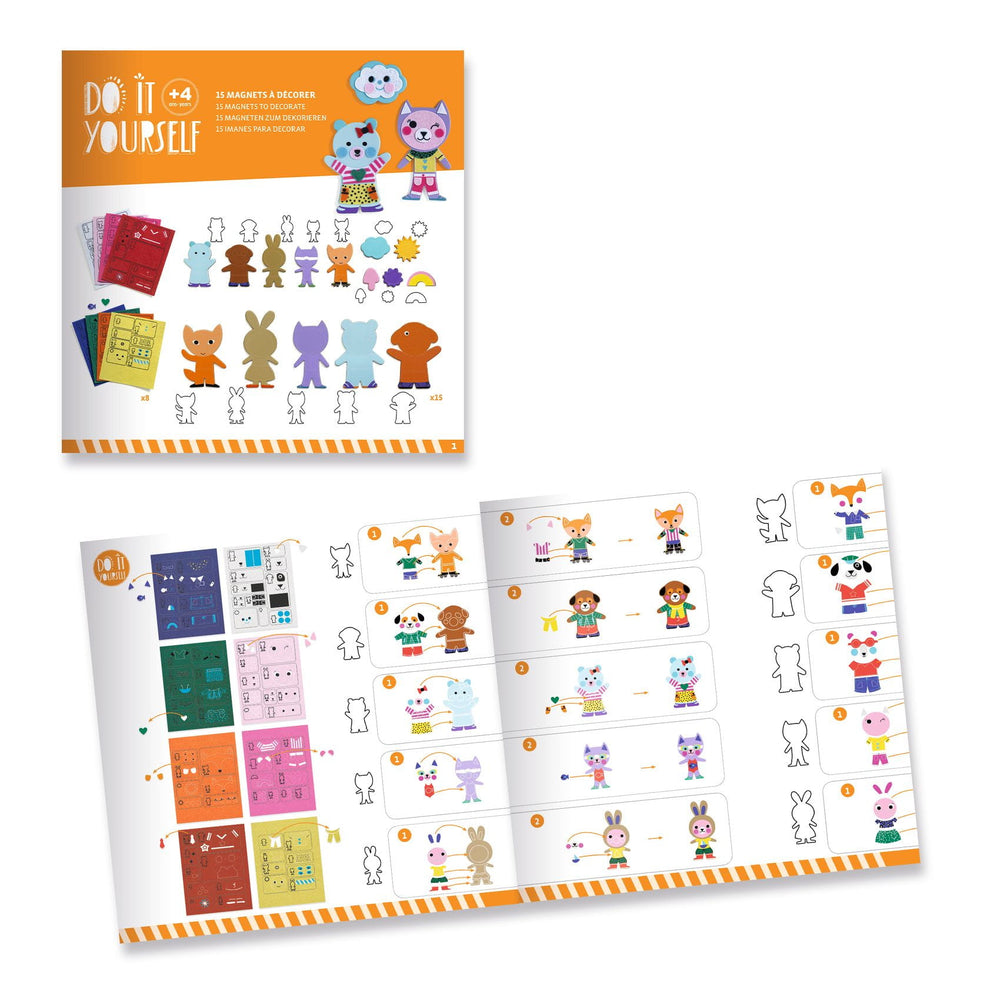 Zrób to sam Filcowe magnesy Djeco - Zwierzątka - tablude.com