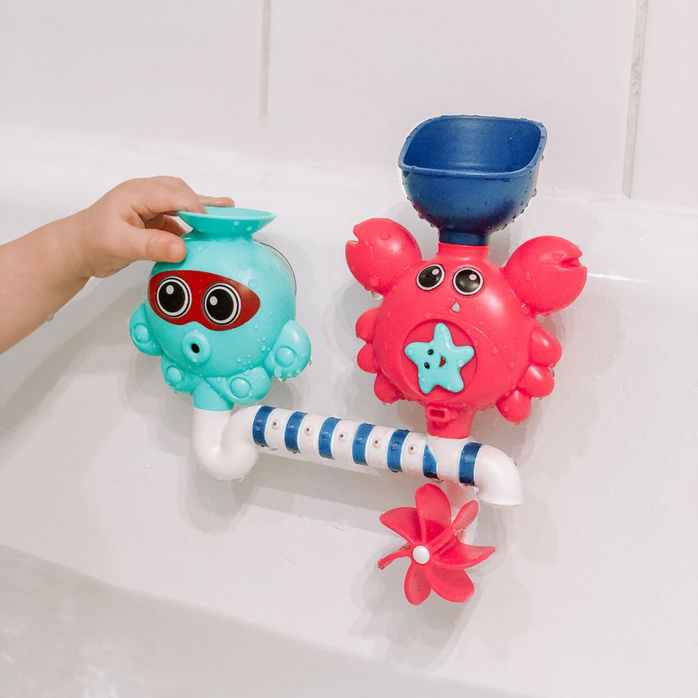 Badespielzeug mit Wasserkreislauf und Krabbe - tablude.com