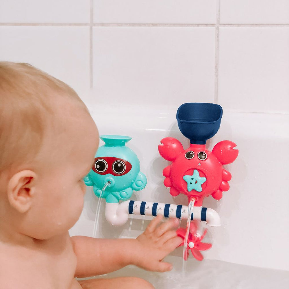 Badespielzeug mit Wasserkreislauf und Krabbe - tablude.com