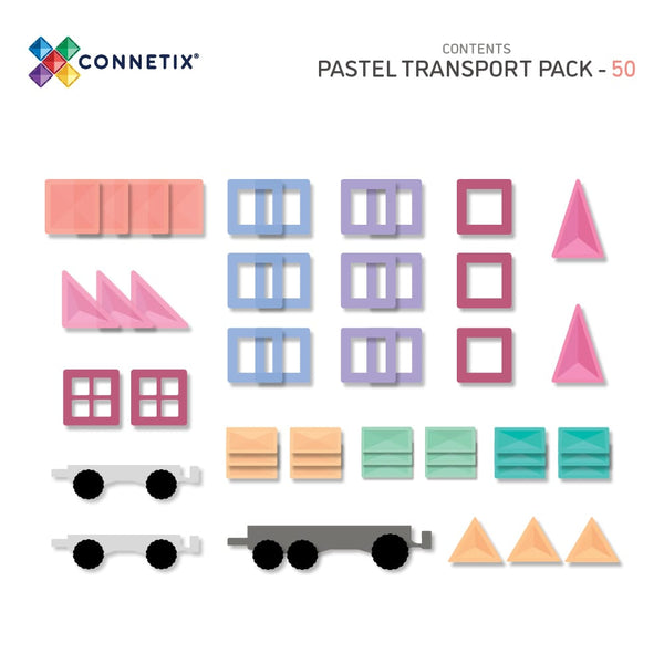 Magnetbausteine - Pastellfarbenes Transport Pack 50 Teile - tablude.com