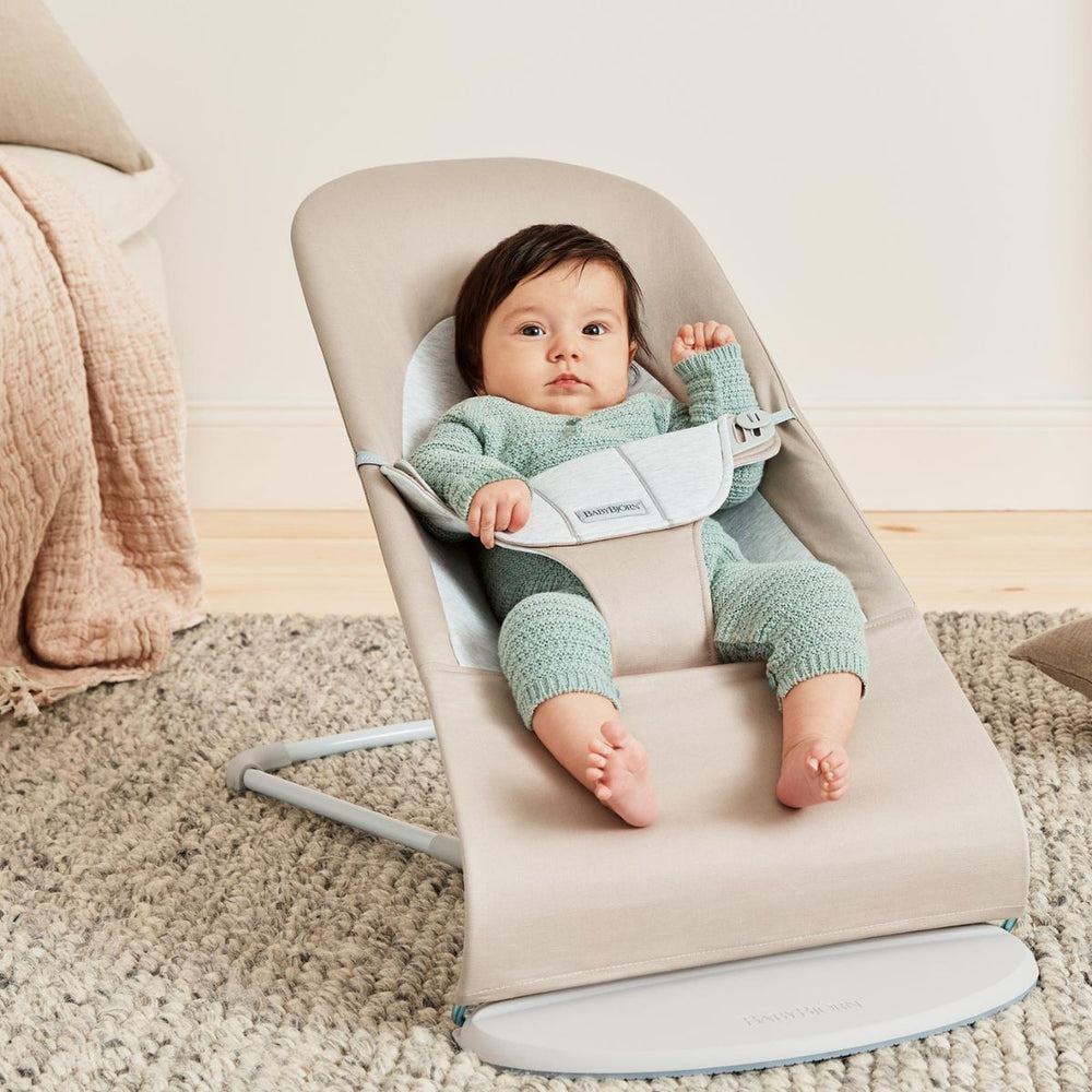 Babywippe BALANCE SOFT WOVEN/JERSEY – Beige/Grau