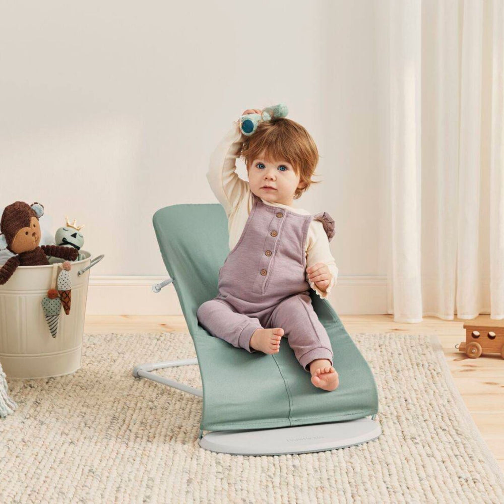 Babywippe BALANCE SOFT WOVEN/JERSEY – Hellgrau/Grau