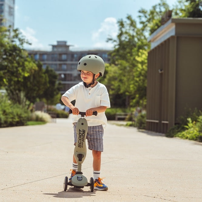 Laufrad und Fahrrad 2in1 Highwaykick  1-5 Jahre - Olive - tablude.com