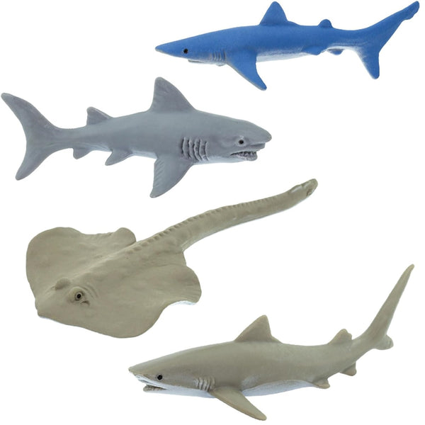 Figurenset in einer TOOB-Röhre – Haie - tablude.com