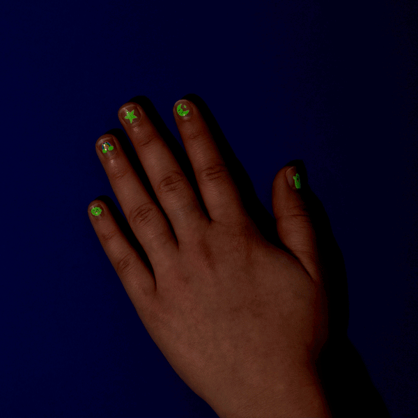 Nagelsticker – Glow Party 200 Stück - tablude.com
