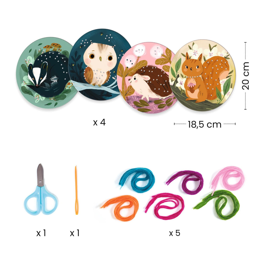Kunstset Stickerei für Anfänger – Eichhörnchen - tablude.com
