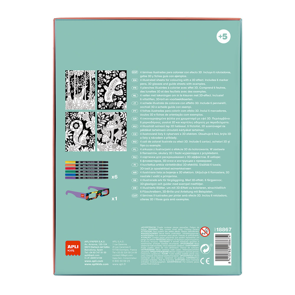 Kunstset mit Brille – 3D-Ausmalen - tablude.com