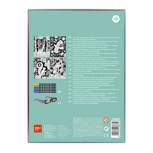 Kunstset mit Brille – 3D-Ausmalen - tablude.com