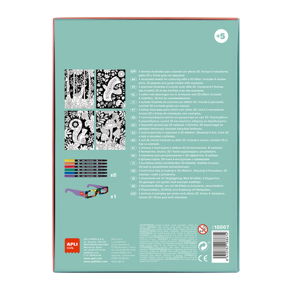 Kunstset mit Brille – 3D-Ausmalen - tablude.com