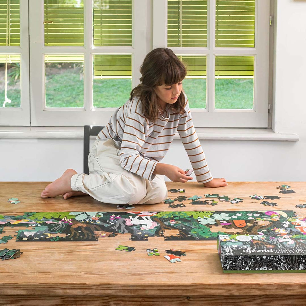 Im Dunkeln leuchtende Puzzles – Magischer Wald 6+ - tablude.com