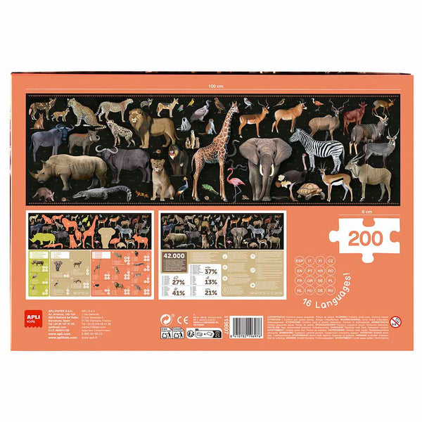 Lernpuzzle – Gefährdete Tiere Savanne 6+ - tablude.com