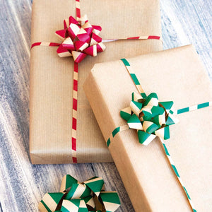 Weihnachtsrosetten und Dekoband – Weiß - tablude.com