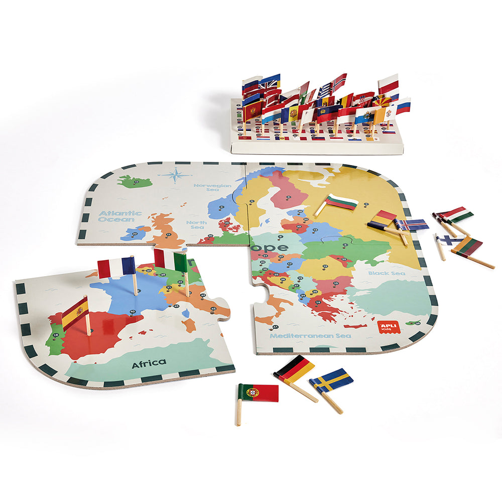 Puzzle mit Lernspiel – Flaggen Europas 5+ - tablude.com