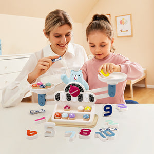 Montessori-Lernspielzeug mit Waage Hungriger Bär - tablude.com