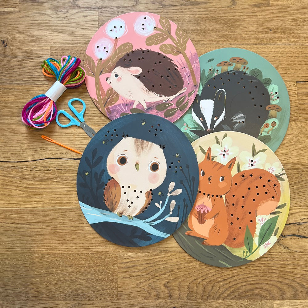 Kunstset Stickerei für Anfänger – Eichhörnchen - tablude.com