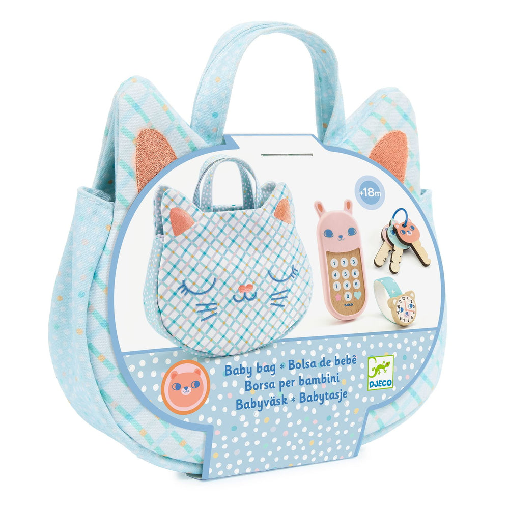 Blaue Handtasche mit Accessoires - tablude.com