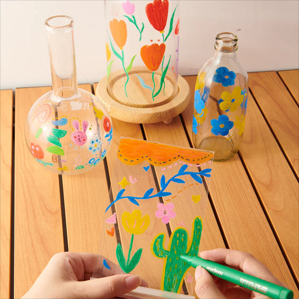 Acrylmarker mit sehr weicher Spitze – 12 Farben - tablude.com