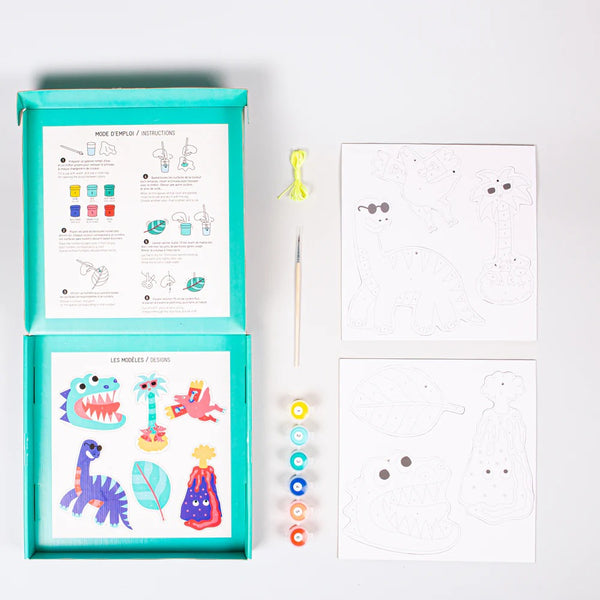Set mit nummerierten Malvorlagen – Dinosaurier - tablude.com