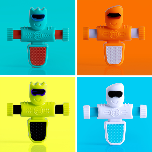 Foosbots Tischfußballspiel – Set für einen Spieler – Orange - tablude.com