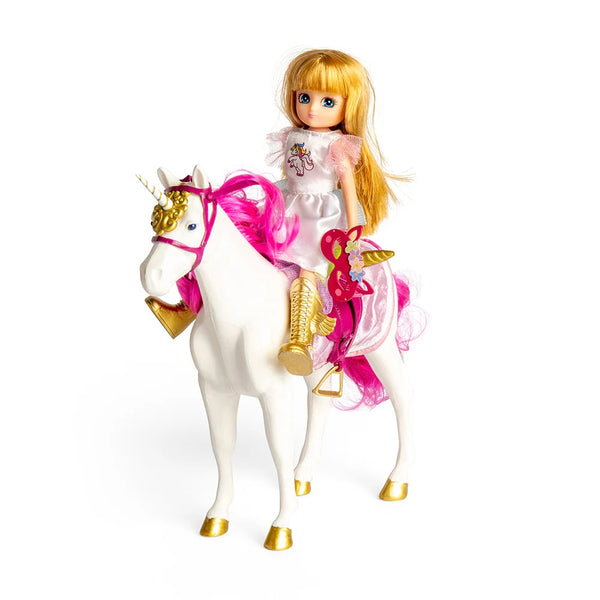 Puppe – Blondine mit Einhorn
