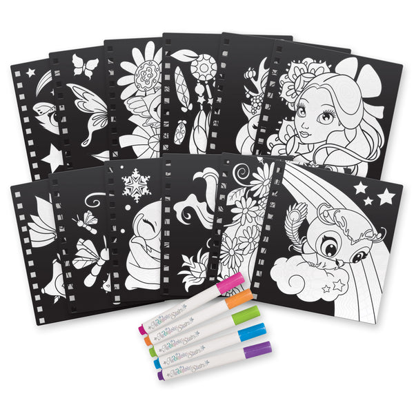 Set mit samtigen Malbüchern und Filzstiften – Orelia, Größe S