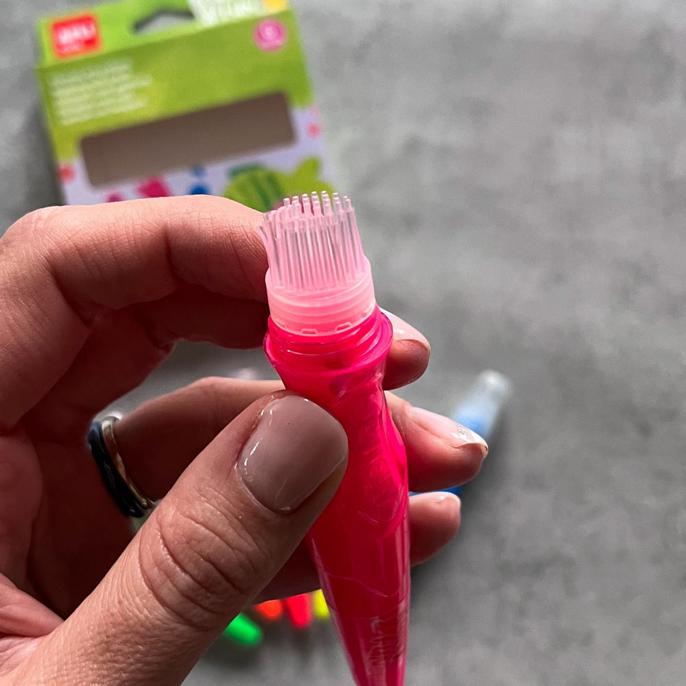 Farben in Tuben mit Pinsel – Neonfarben, 6 Stück - tablude.com