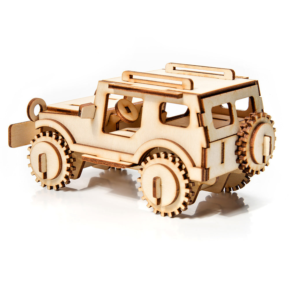 Holzpuzzle 3D-Modell – Jeep