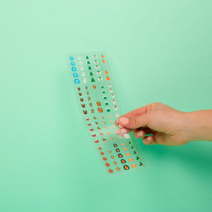 Naklejki na paznokcie OMY - Choinka 200 szt. - tablude.com