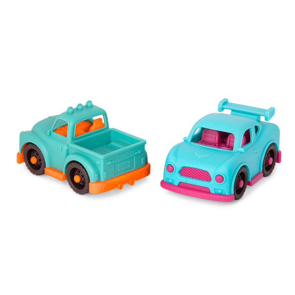 Set mit 4 kleinen Autos mit Pick-up – Happy Cruisers - tablude.com