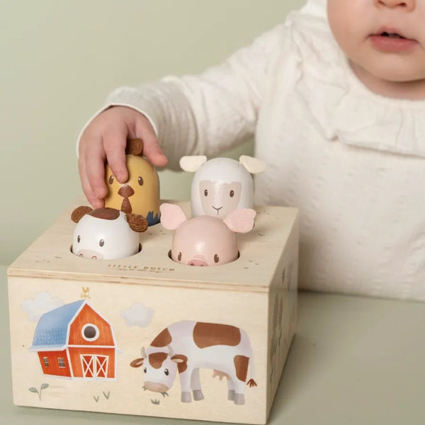Drewniana zabawka pop-up Little Dutch - Little Farm - tablude.com