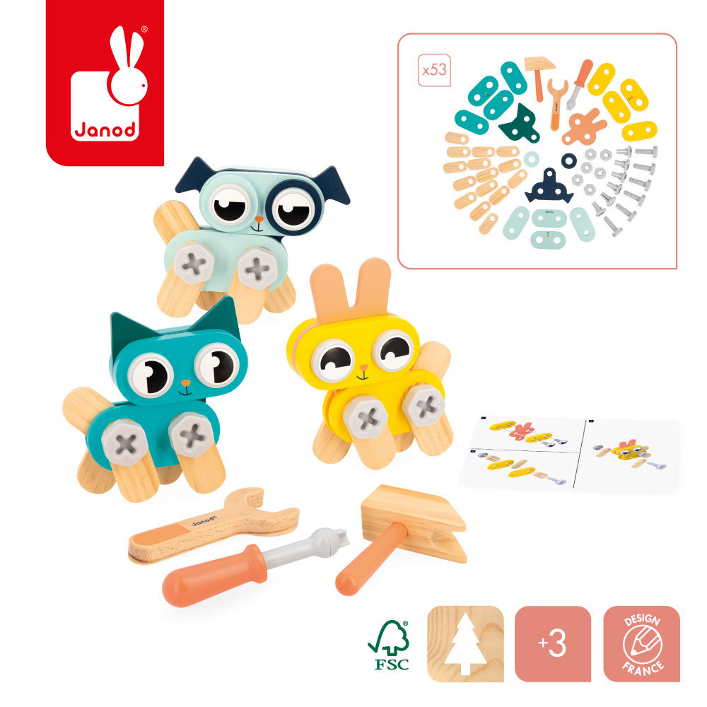 Holztiere zum Zusammenbauen Brico'Kids - tablude.com