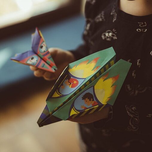 Kreativset – Papierflieger mit Startrampe - tablude.com