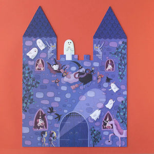 Doppelseitiges Puzzle, leuchtet im Dunkeln – Das verzauberte Schloss, 100 Teile - tablude.com