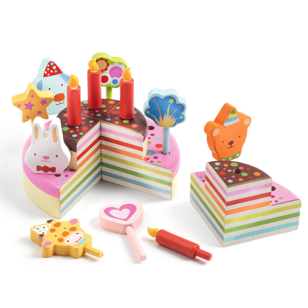 Rollenspielset – Holzgeburtstagstorte - tablude.com