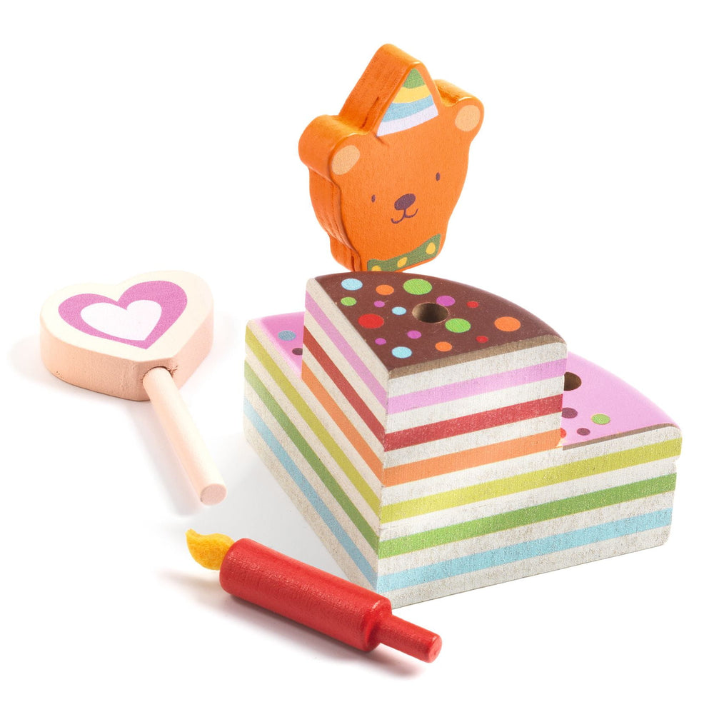 Rollenspielset – Holzgeburtstagstorte - tablude.com