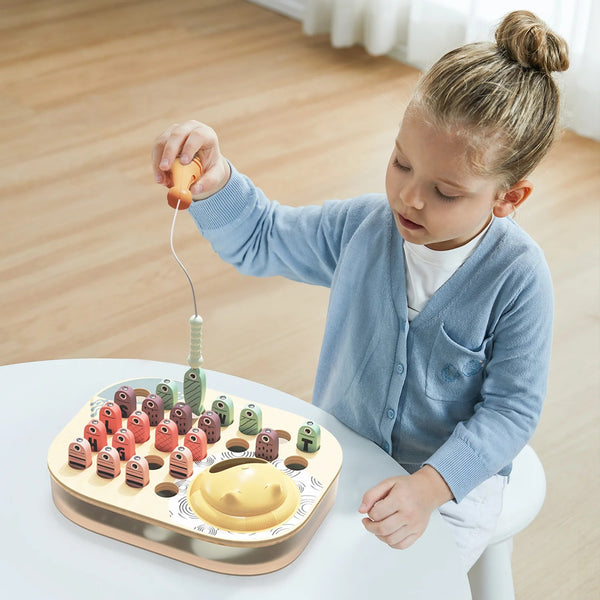 Magnetisches Geschicklichkeitsspiel – Fische fangen ABC - tablude.com
