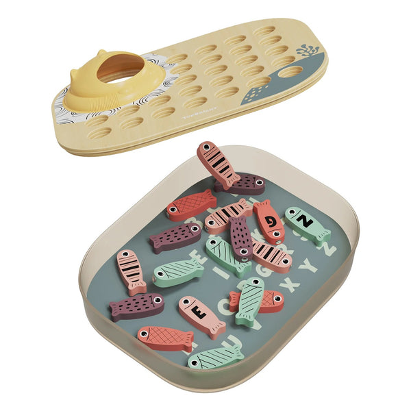 Magnetisches Geschicklichkeitsspiel – Fische fangen ABC - tablude.com
