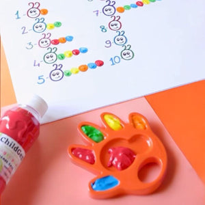 Fingerfarbenpalette in Handform - tablude.com
