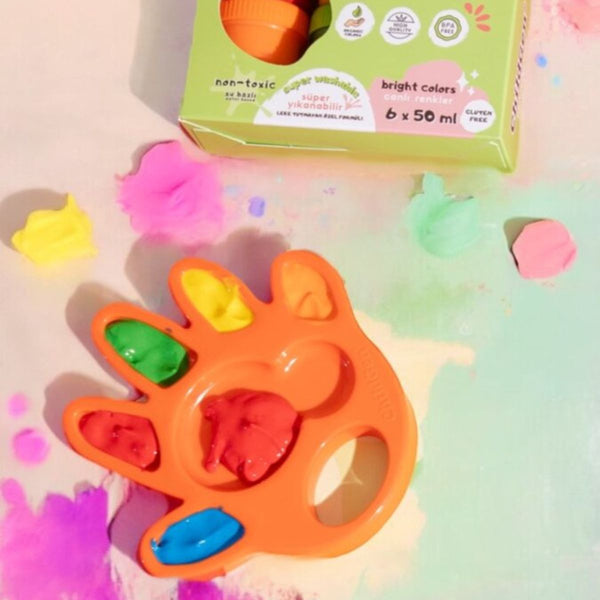 Fingerfarbenpalette in Handform - tablude.com