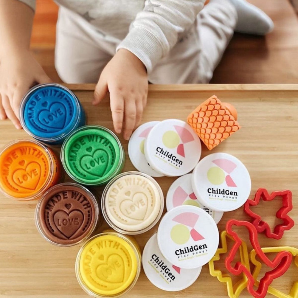 Natürliche Knete in Gläsern – Set mit 6 Farben - tablude.com