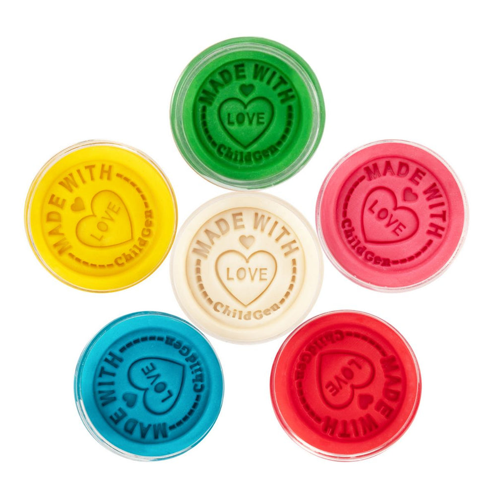 Natürliche Knete in Gläsern – Set mit 6 Farben - tablude.com